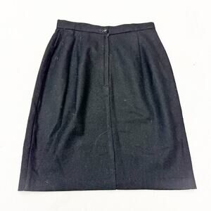 Michele Black Wool Classic Pencil Skirt Knee Length Size 8